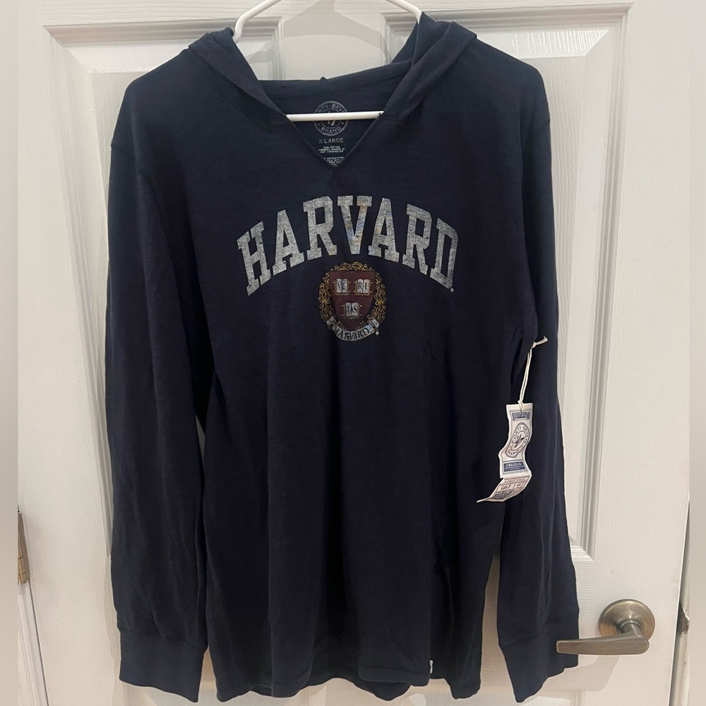 47 Brand Navy Harvard Women’s Hooded Long Sleeve Tee - XL - NWT